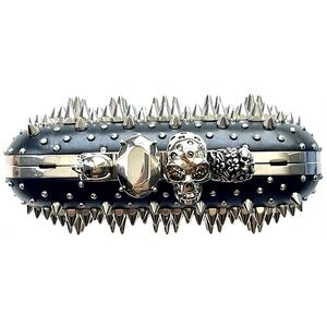 NEW🔥Alexander McQueen Skull Knuckle Bag with Spikes🔥